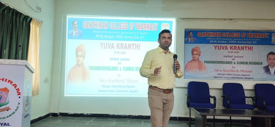 Yuva Kranthi - Invited Lecture on Pharmacovigilance & Clinical Research by Siva Kartheek Matam