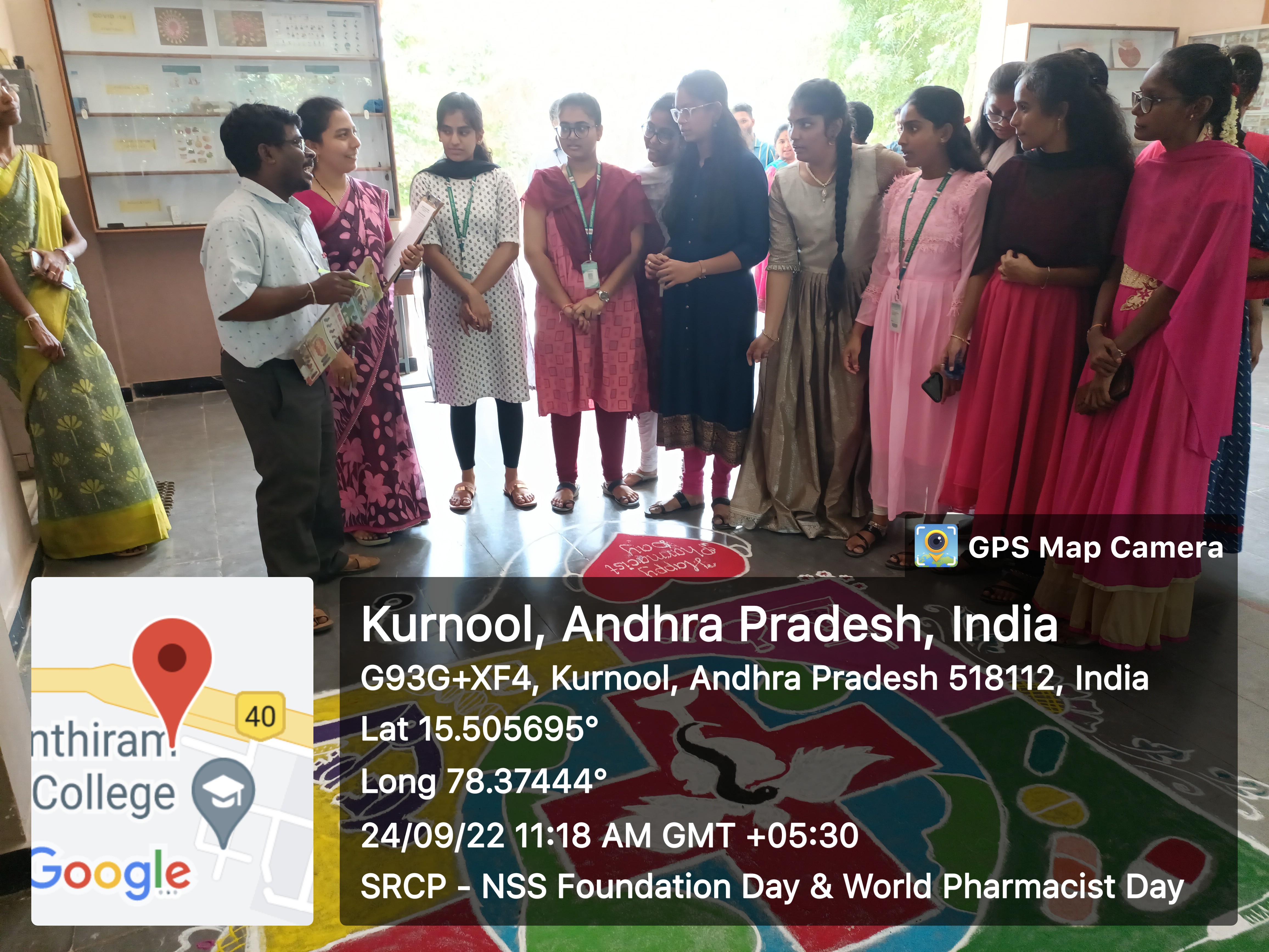 NSS Foundation Day & World Pharmacist Day - Rangoli