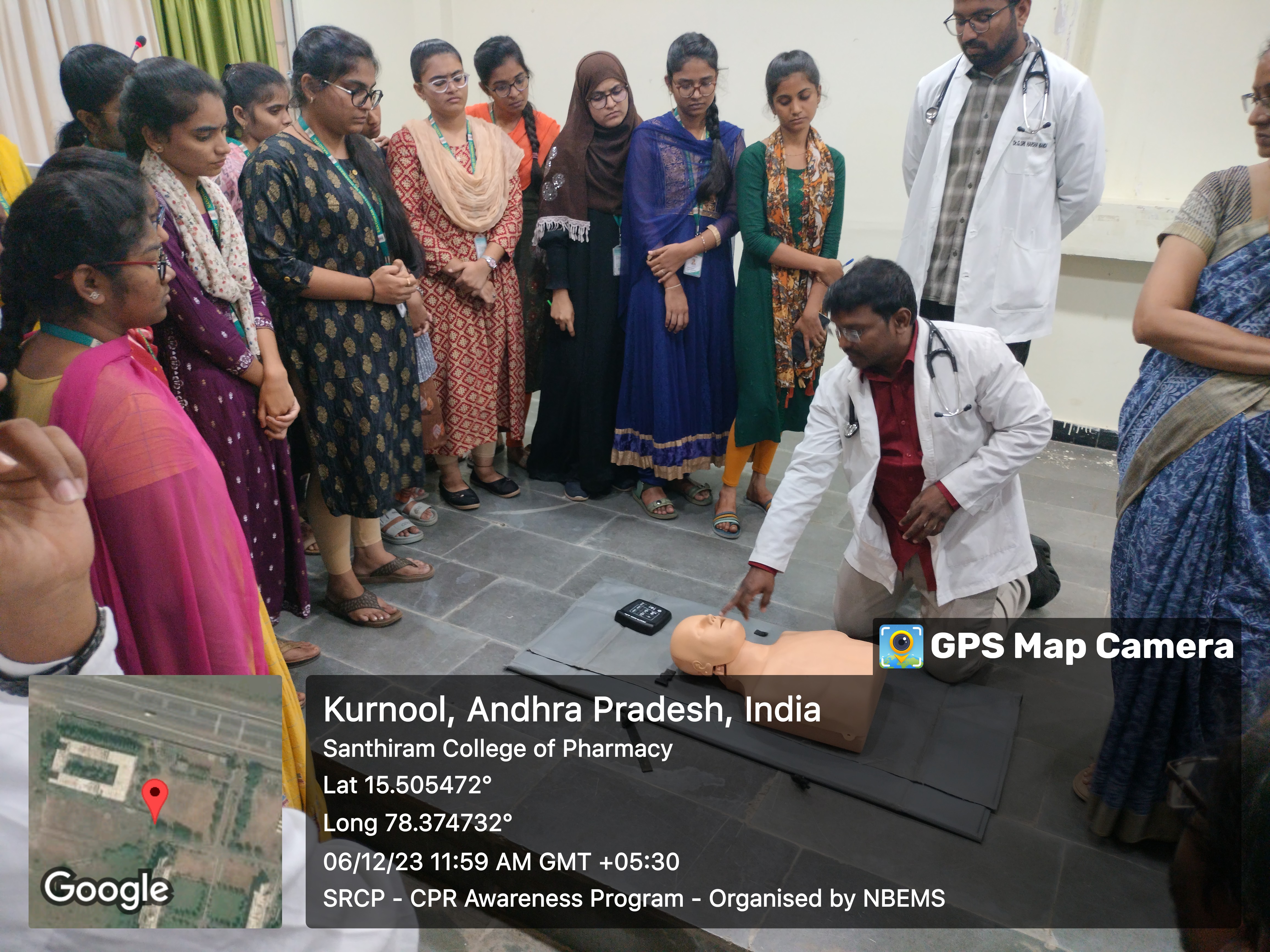CPR Awareness Program conducted by NBEMS and in association with Santhiram Medical College and General Hospital, Nandyal