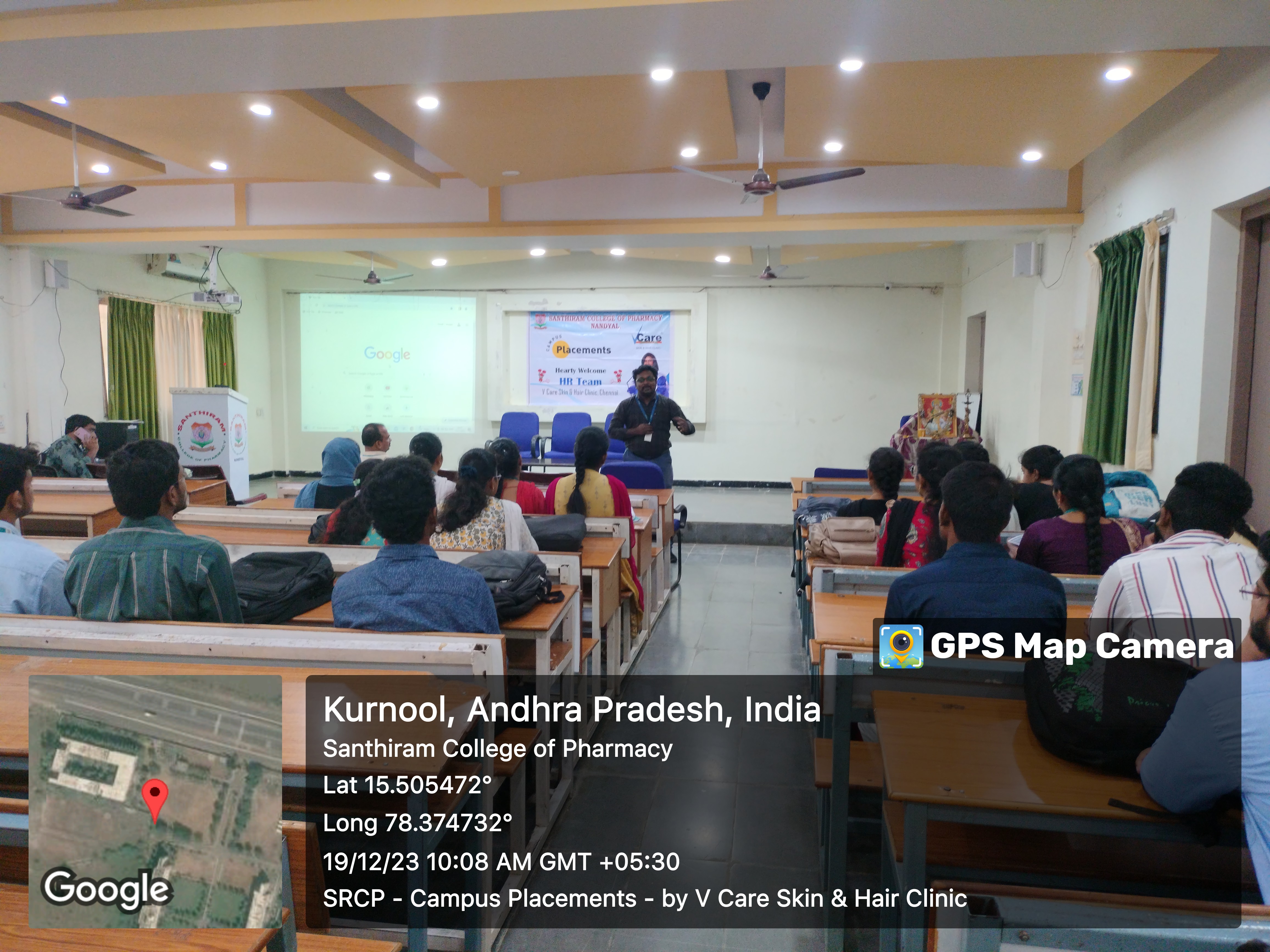 Campus Placement Drive with V Care Health Clinic (P) Ltd.