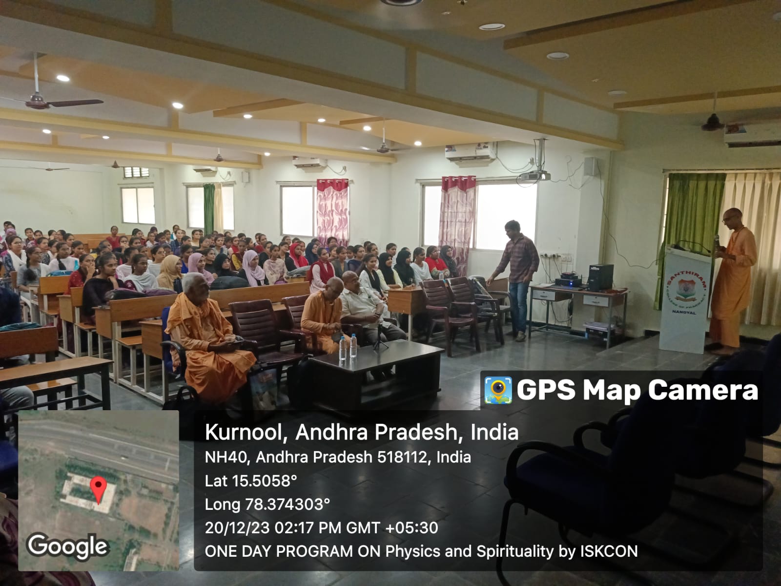 One day program on physics and spirituality by Bhakti Vedanta Institute