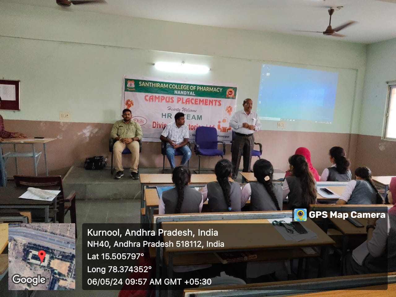 campus placement drive by Divis Laboratories Ltd.